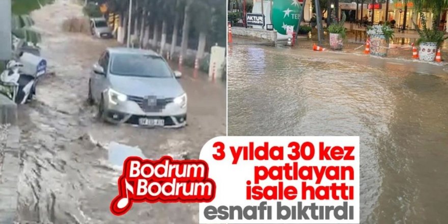 Bodrum'da su isale hattı patlamaları bıktırdı