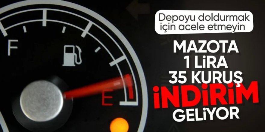 Mart ayıyla birlikte motorine indirim geliyor...