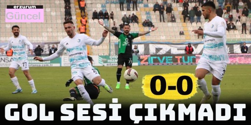 Erzurum'da gol sesi çıkmadı