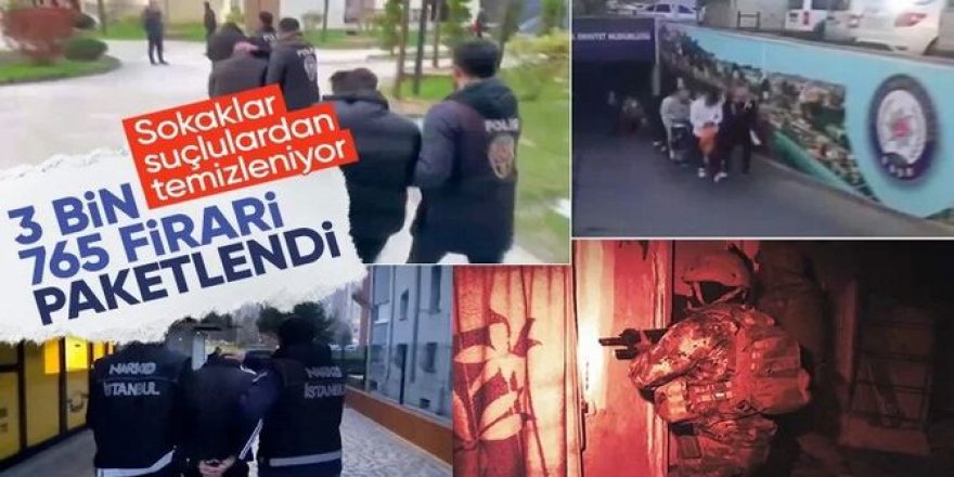 Aranan şahıslara Çember-13 operasyonu: 3 bin 765 kişi yakalandı