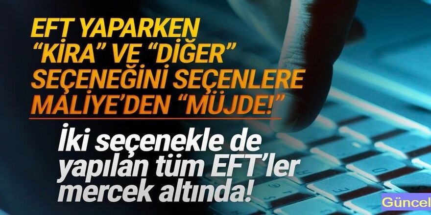 Maliye harekete geçti: EFT'de ''diğer'' ödemeleri inceleme altında