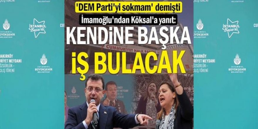 İmamoğlu'ndan Afyon adayına 'DEM' tepkisi: Kendine başka bir parti bul!