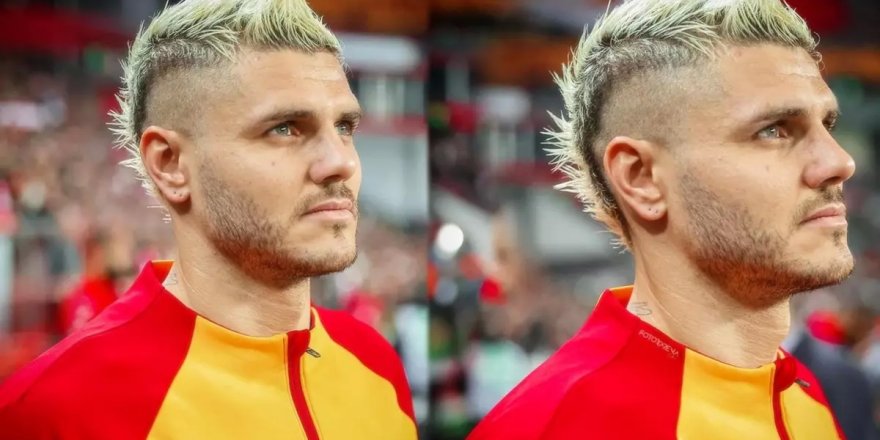 Galatasaray'ın yıldızı Mauro Icardi saçlarını pembeye boyattı