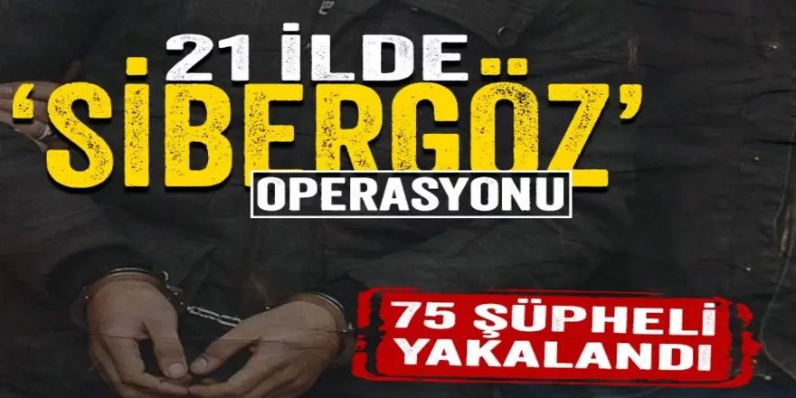 21 İlde Düzenlenen Sibergöz-26 Operasyonları İle 75 Şüpheli Yakalandı