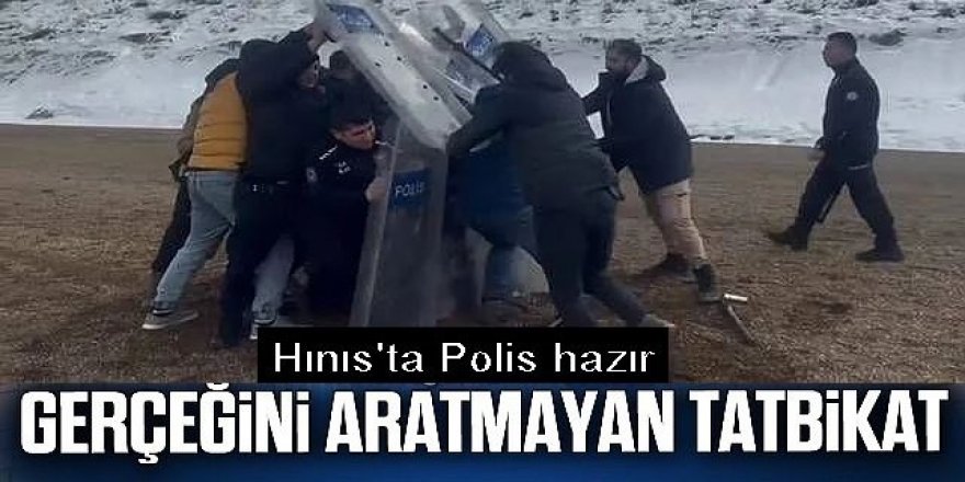 Polisten Hınıs'ta tatbikat