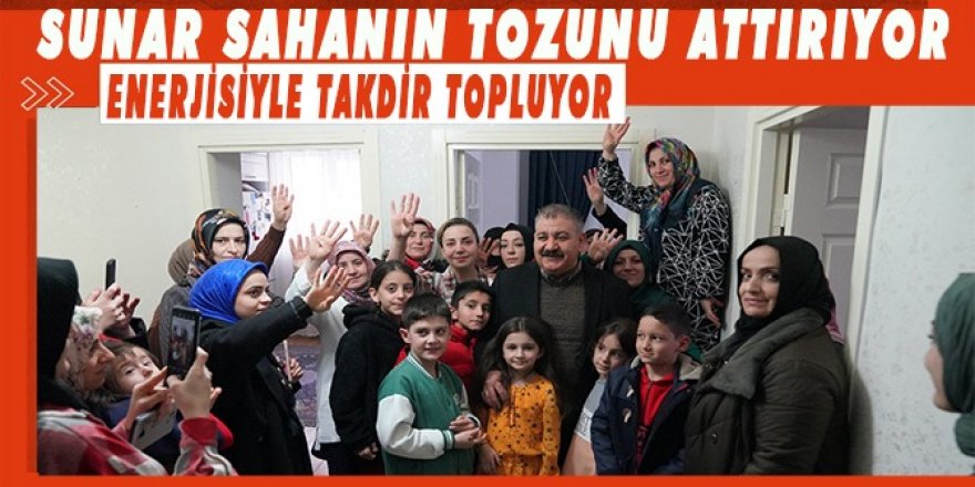 Başkan Sunar, sahada toz attırıyor