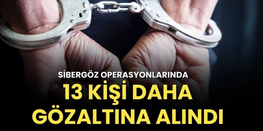 “SİBERGÖZ-29” Operasyonlarında 1️3 Şüpheli Yakalandı