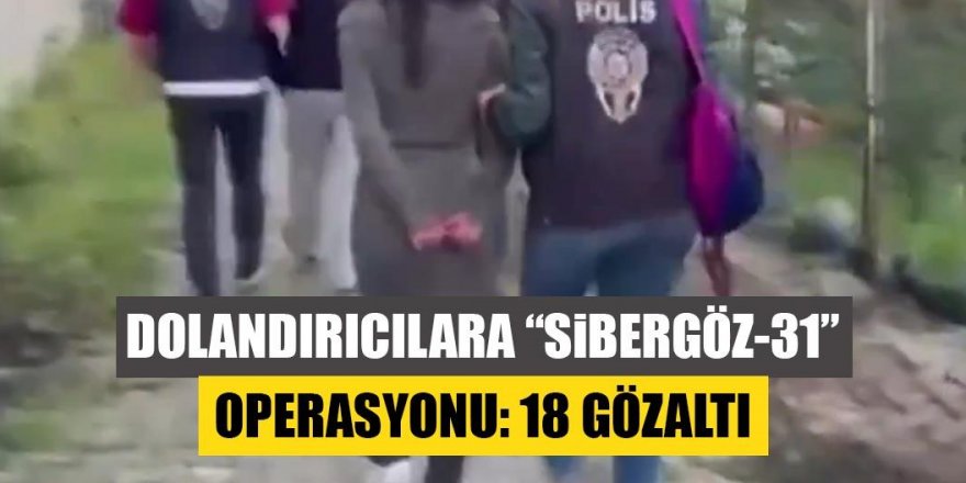 "Sibergöz-31" operasyonu: 18 gözaltı