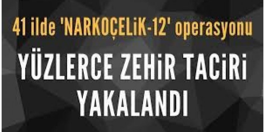 41 ilde 'NARKOÇELİK-12' operasyonu: 268 gözaltı