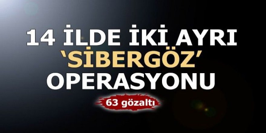 Dolandırıcılara "Sibergöz" operasyonları: 63 gözaltı