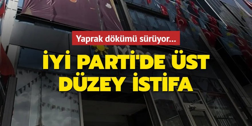 İYİ Parti'de üst düzey istifa