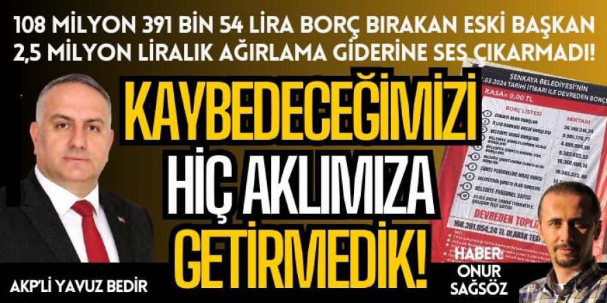 Şenkaya'da Misafirlerine 2,5 milyon lira harcadığı iddia edilen AKP'li eski başkan bakın ne dedi!