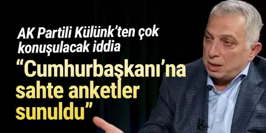 AK Partili Külünk’ten çok konuşulacak iddia