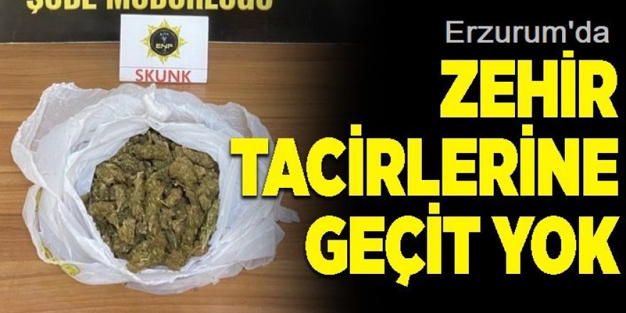 Erzurum'da zehir tacirlerine geçit yok! 2 zanlı yakalandı