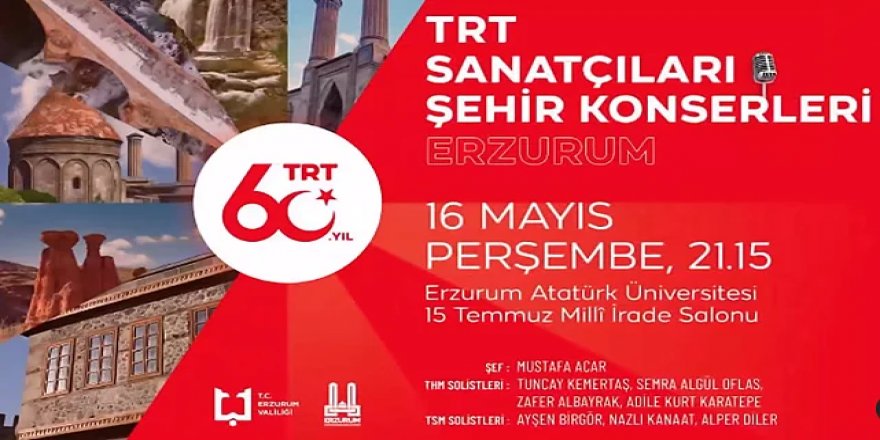 TRT Sanatçıları Erzurumlularla buluşacak