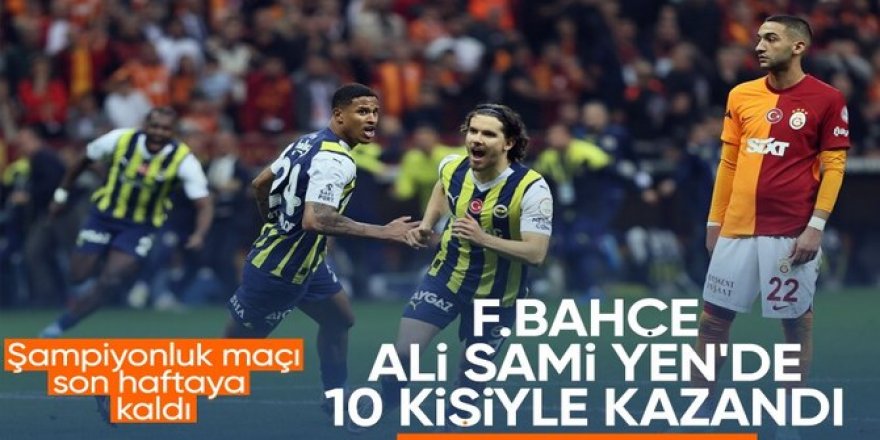 Fenerbahçe'den uzun yıllardan hafızalardan çıkmayacak Galatasaray galibiyeti!