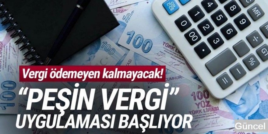 Bazı meslek grupları için ''peşin vergi'' uygulaması geliyor