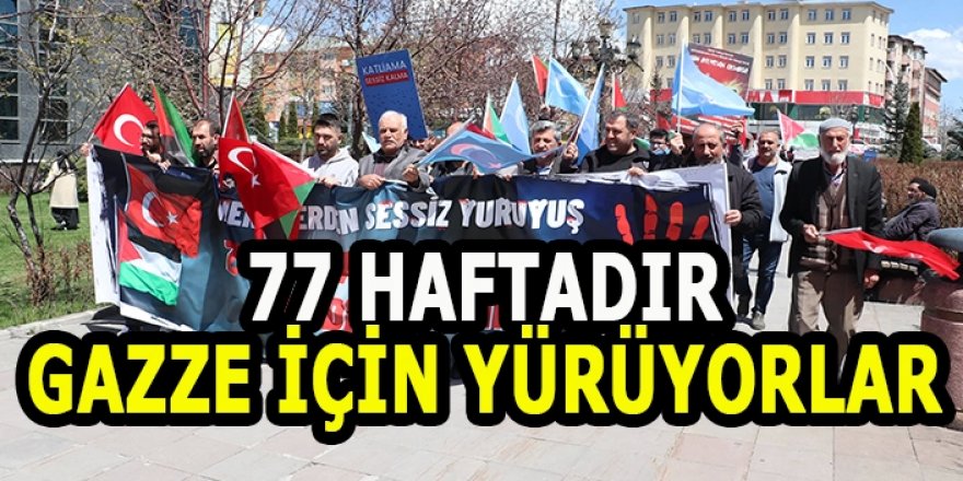 Erzurum’da sağlıkçılar 77 haftadır Gazze için yürüyor