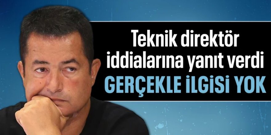 Fenerbahçe Asbaşkanı Acun Ilıcalı'dan teknik direktör açıklaması