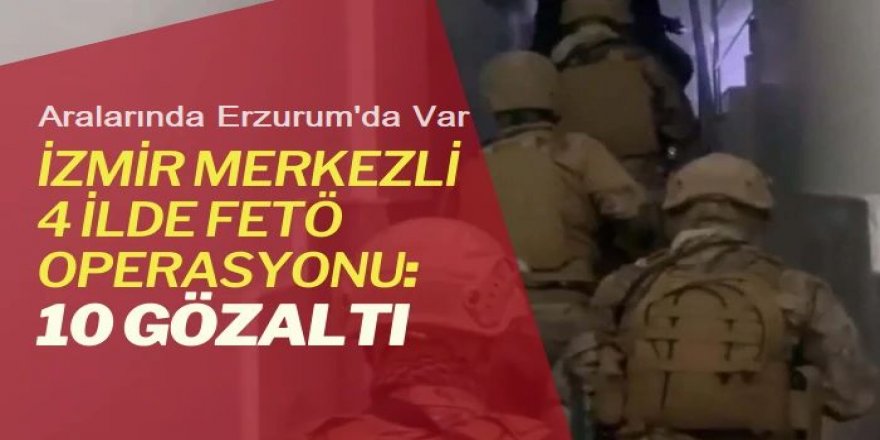 Erzurum ve 3 ilde FETÖ operasyonu: 10 gözaltı