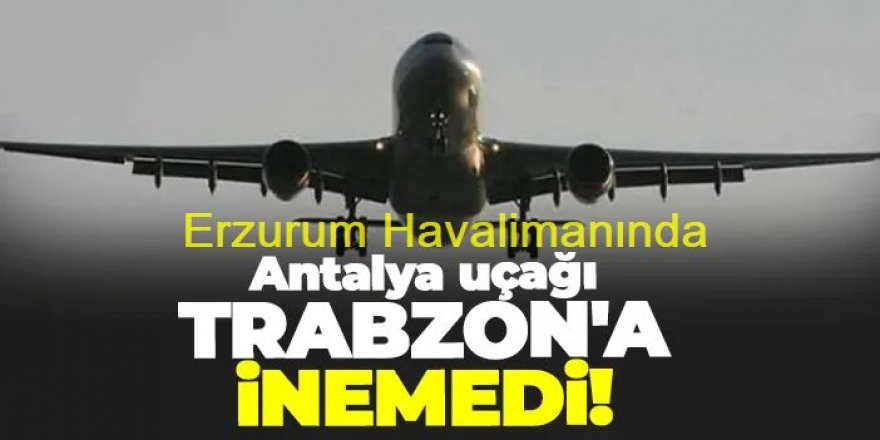 Trabzon-Antalya uçağı Erzurum’a zorunlu iniş yaptı