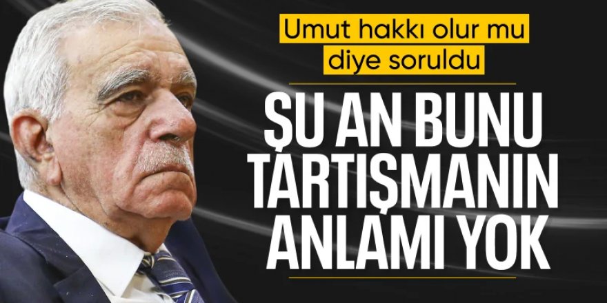 Ahmet Türk'e "umut hakkı" soruldu