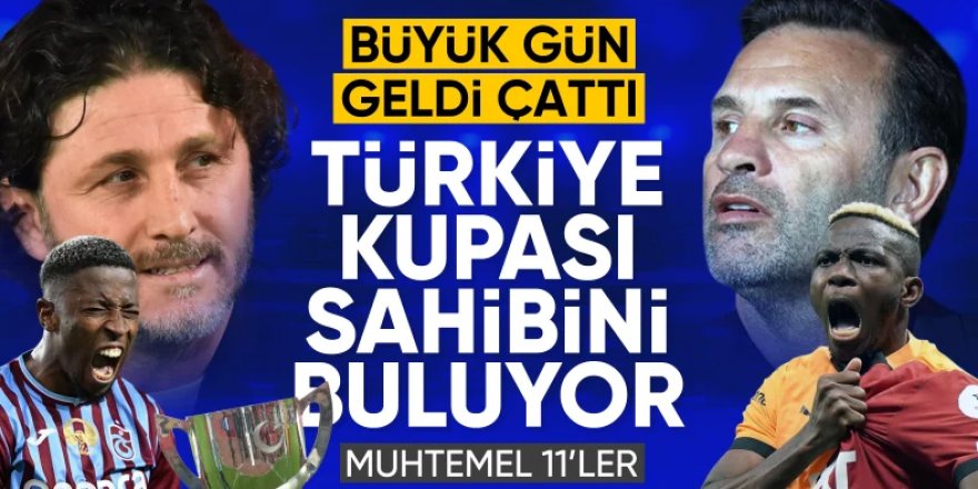 Trabzonspor-Galatasaray: Muhtemel 11'ler