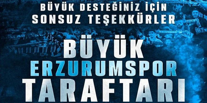 Taraftara teşekkür