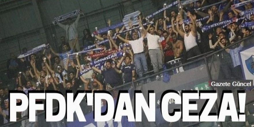 Erzurumspor FK'ya kötü tezahürat cezası