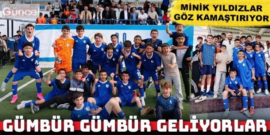 Erzurum'da minik yıldızlardan futbol şov!