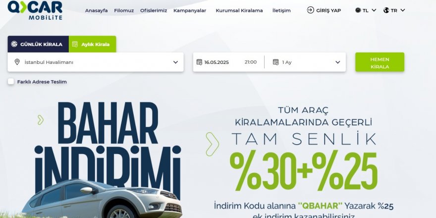 Oto Kiralama - Qcar.com.tr
