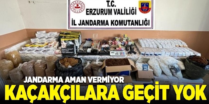 Erzurum'da Jandarmadan kaçak tütün operasyonu