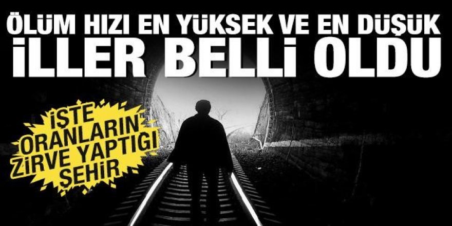 Türkiye'de ölüm oranı en yüksek ve en düşük şehirler