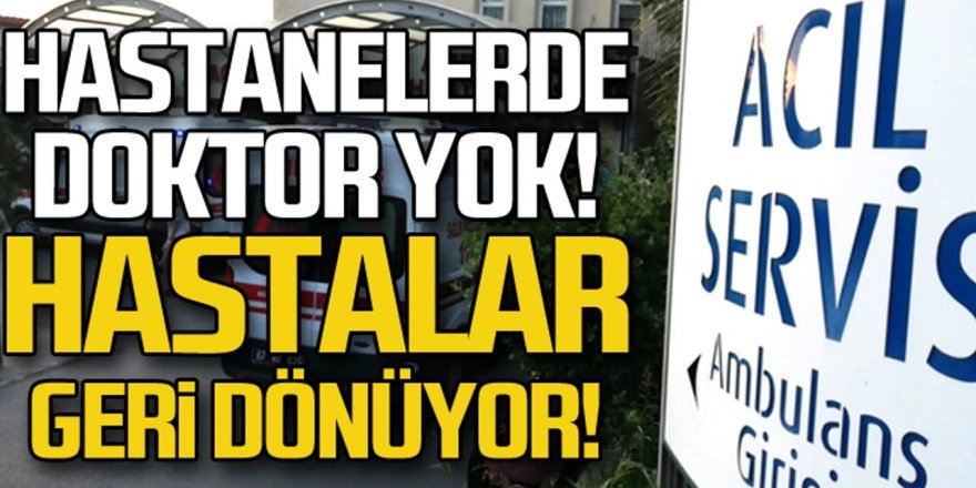 Hastanelerde alarm zilleri çalmaya başladı!