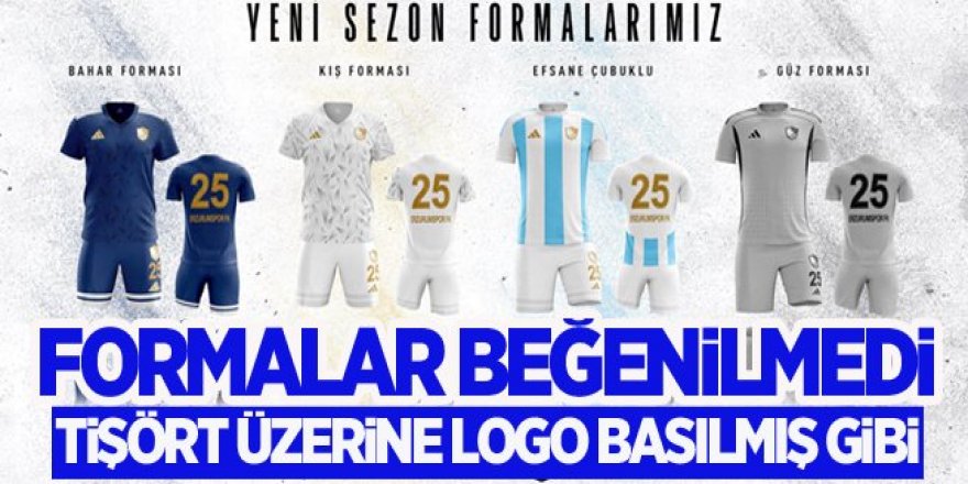 Erzurumspor'un yeni sezon formaları beğenilmedi