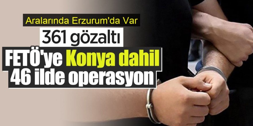 FETÖ'ye Erzurum ve 45 ilde operasyon: 361 gözaltı