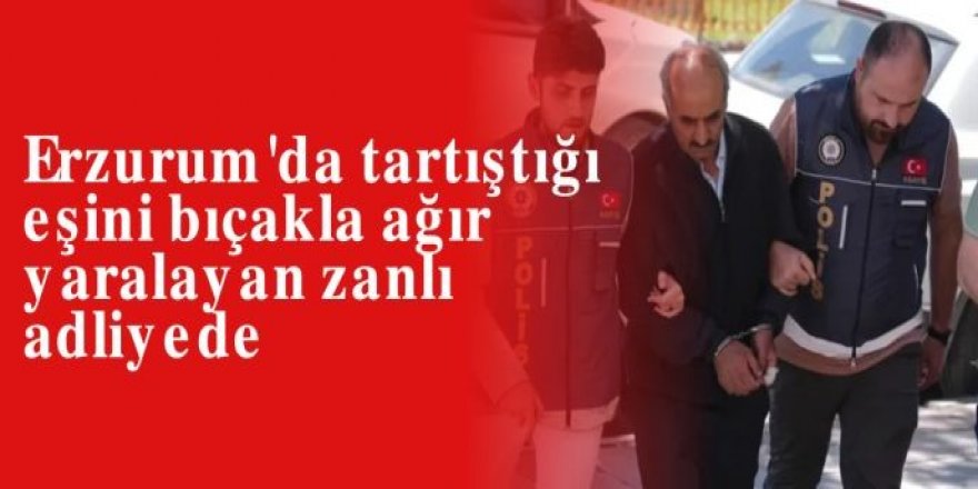 Erzurum'da tartıştığı eşini bıçakla ağır yaralayan zanlı tutuklandı!