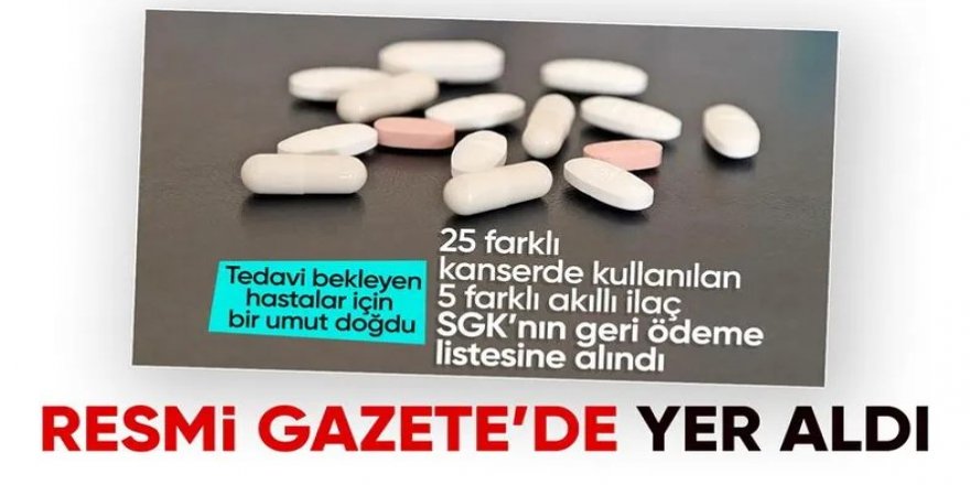 Kanser tedavisinde kullanılan 5 ilaç geri ödeme listesine alındı