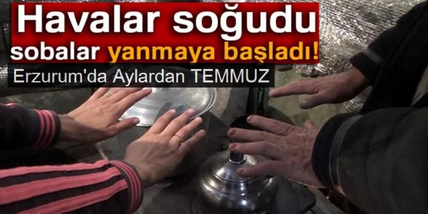 Erzurum'da soğuk havalar geri geldi