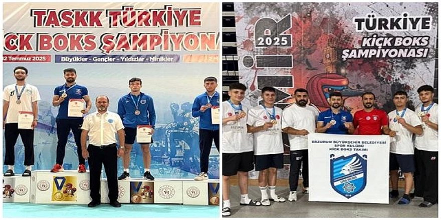 Erzurumlu sporcular büyük başarıya imza attı
