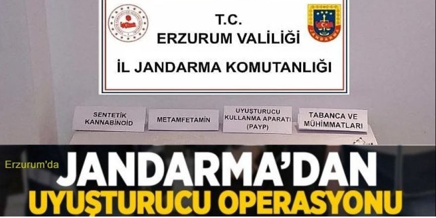 Erzurum'da jandarmadan uyuşturucu operasyonu: 2 zanlı tutuklandı