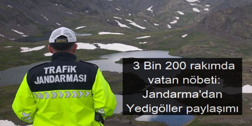 3 Bin 200 rakımda vatan nöbeti: Jandarma'dan Yedigöller paylaşımı