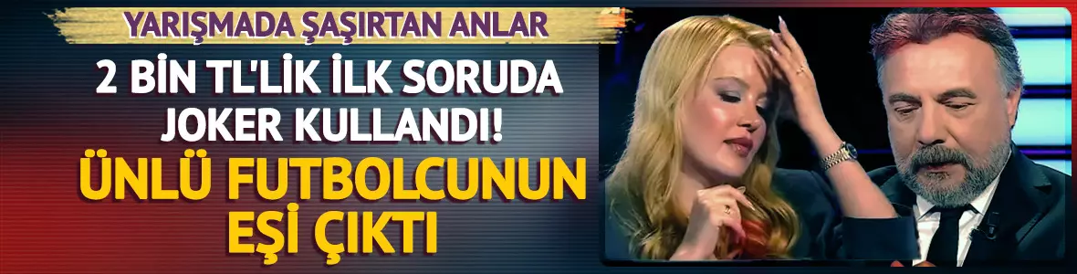 Ünlü futbolcunun eşi Kim Milyoner Olmak İster'e katıldı!