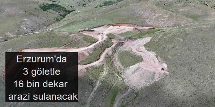 Erzurum'da 3 göletle 16 bin dekar arazi sulanacak