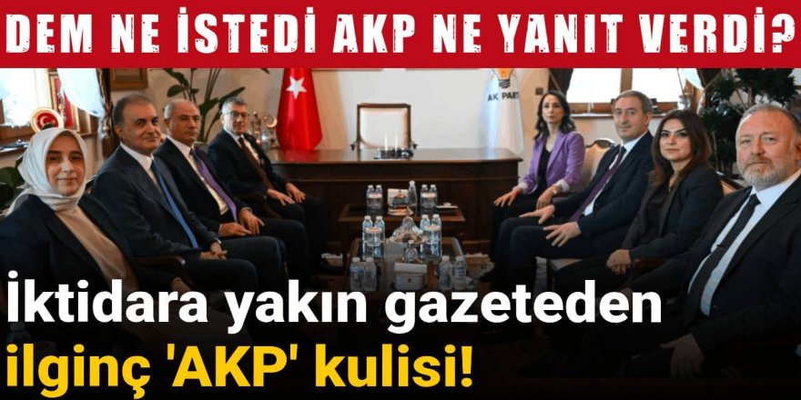 İktidara yakın gazeteden ilginç 'AKP' kulisi!
