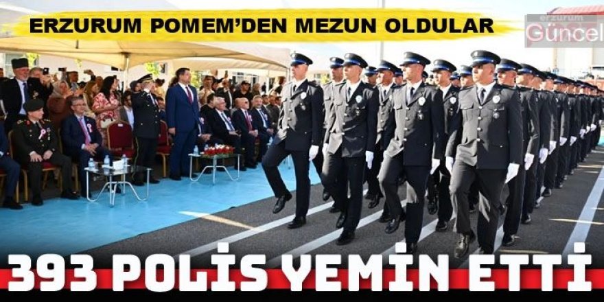 Erzurum'da 393 polis adayı için mezuniyet töreni düzenlendi