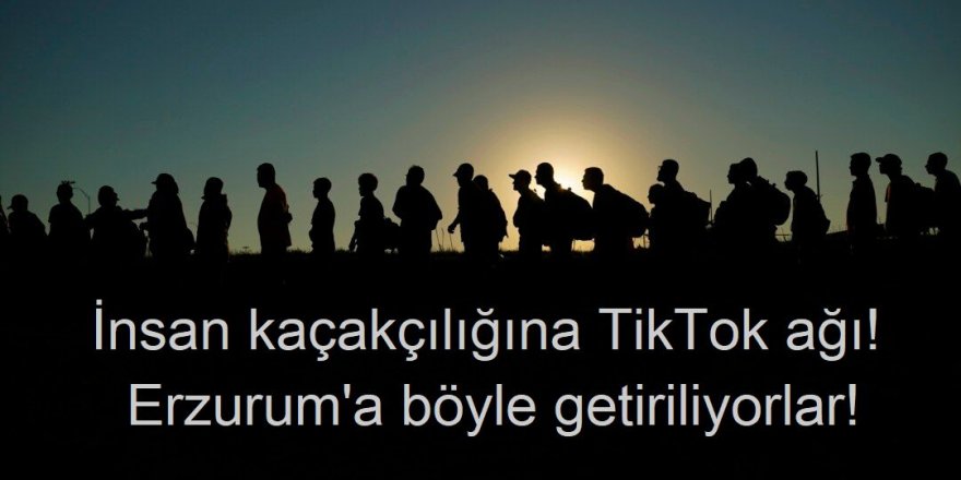 İnsan kaçakçılığına TikTok ağı! Erzurum'a böyle getiriliyorlar!