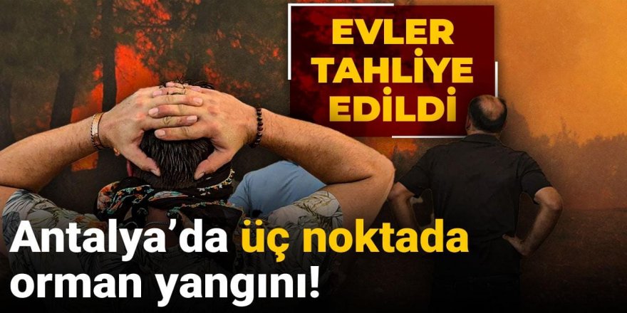 Antalya'da 3 ilçede orman yangını