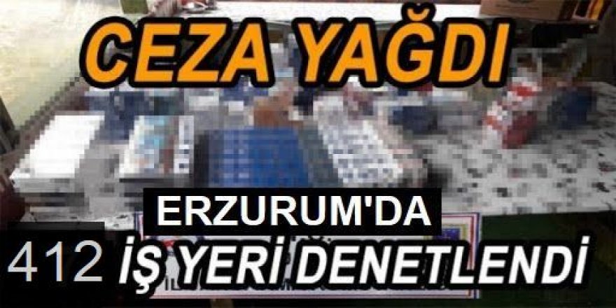 Erzurum'da işletmelere ceza yağdı