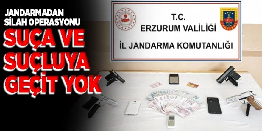 Erzurum'da Jandarmadan operasyon: Üzerinden 14 kimlik çıktı